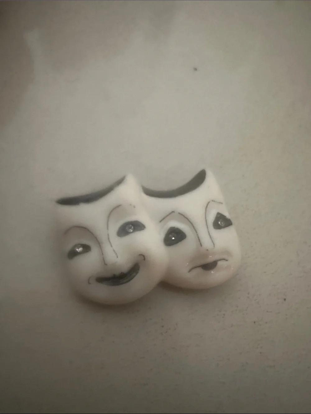Silver Bird and White Mask Petite Pet Pins — Unbranded